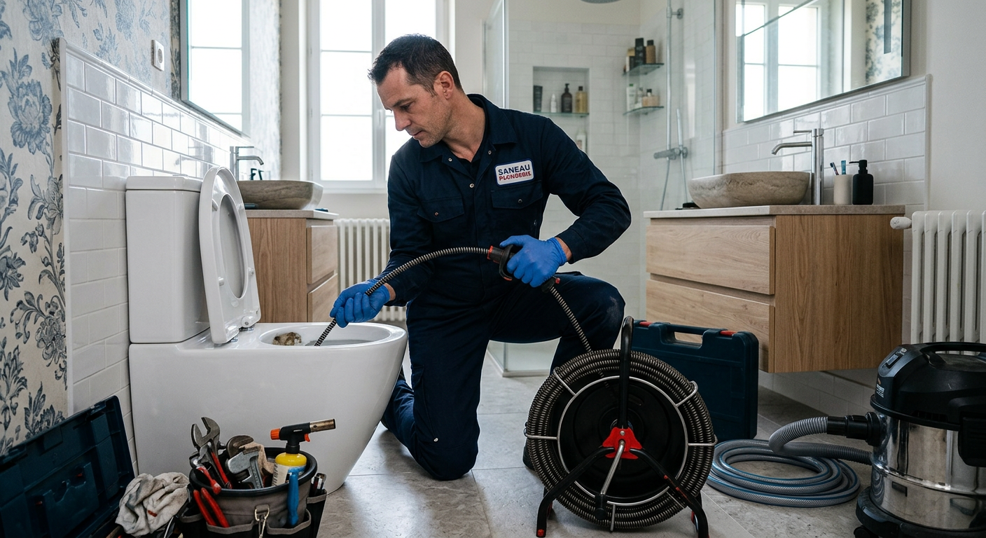 Débouchage WC artisan plombier Enghien-les-Bains