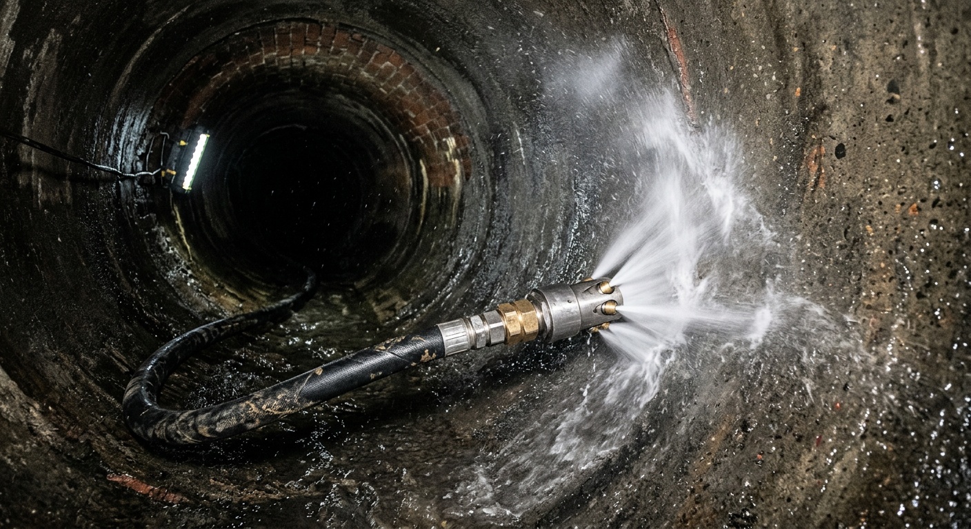 Hydrocurage haute pression canalisation Enghien 95