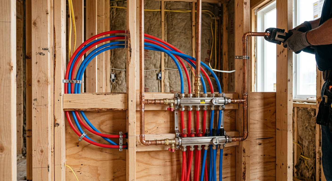 Réseau plomberie cuivre multicouche Enghien 95